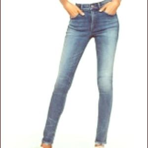 Express HIGH WAIST DENIM PERFECT LEGGINGS  18R NWT